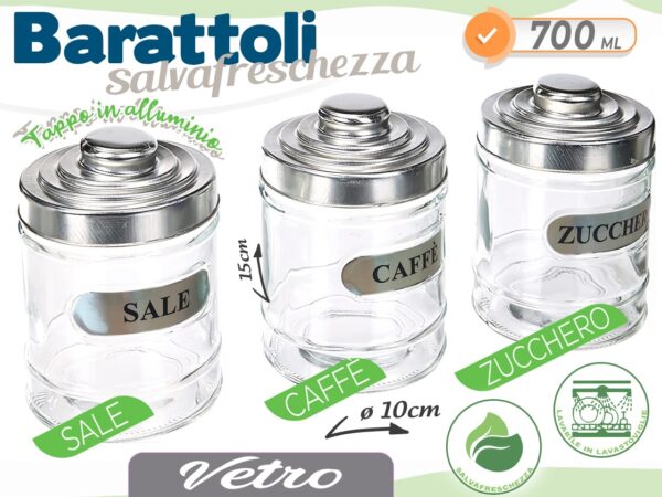 barattoli sale pepe zucchero