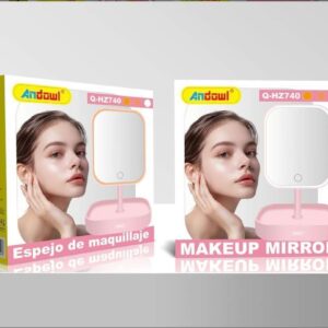 specchio con led rosa