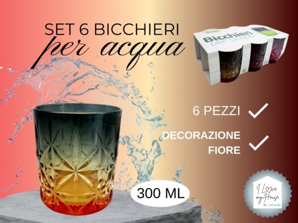 set 6 bichieri per acqua